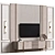 Modern TV Wall Mount Stand 3D model small image 3