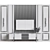 Modern TV Wall Mount Stand 3D model small image 4