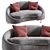 Modern Velvet Loveseat Lula - 3D Model 3D model small image 3