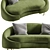 Modern Velvet Loveseat Lula - 3D Model 3D model small image 5