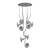  Elegant Ikebana Gold Pendant Lamp 3D model small image 2