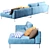 Modern Habia Corner Sofa design 3D model small image 2
