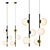 Sculptural Elegance Brass Pendant Light 3D model small image 1