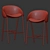 Sleek Folium Bar Stool Luxe 3D model small image 3
