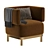 Modern Fabric Armchair by Lebom 3D model small image 2