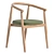 Modern Natural Wood Chair 2017 3D model small image 3