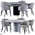 Reconstructed Marble Table & Chair 3D model small image 1