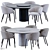 Reconstructed Marble Table & Chair 3D model small image 2