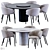 Reconstructed Marble Table & Chair 3D model small image 4