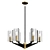 Modern Fryer Chandelier in Black 3D model small image 1