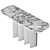 Geometric Console Bonaldo 3D model small image 2