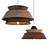  Geometric Wood Pendant Lamps 3D model small image 2