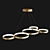 Elegant Maya LED Ring Chandelier 3D model small image 3