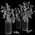 Pink Yellow Flower Pot Set 3D model small image 7