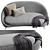 Modern Curved Sofa Vibieffe 650 3D model small image 4