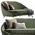 Modern Curved Sofa Vibieffe 650 3D model small image 5