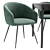 Modern Dining Set: Courchevel Chair and Aska Table 3D model small image 3