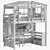 Bilbao Children's Loft Bed 3D model small image 5