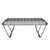 Elegant Adriana Upholstered Bench 3D model small image 3