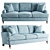  Stylish 3-Seater Sofa Model 3D model small image 1