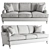  Stylish 3-Seater Sofa Model 3D model small image 6