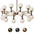 Art Deco Opal Glass Chandelier 3D model small image 1