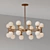 Art Deco Opal Glass Chandelier 3D model small image 2