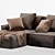 Modern Italian Style Sofa, 184cm 3D model small image 3