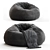 Bean Bag Chair with Throw 3D model small image 4