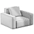 Modern Arflex Armchair Design 3D model small image 7