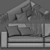 Contemporary Minotti Hamilton Sofa Set 3D model small image 4
