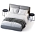 Sleek Contemporary Bed Design 3D model small image 2