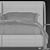 Sleek Contemporary Bed Design 3D model small image 5