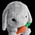 Rabbit Toy with Hair Fur 3D model small image 4