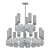 Elegant Gold Tiered Chandelier 3D model small image 2