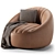 ADEVAR Swivel Chair: Luxe Comfort 3D model small image 1
