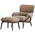 Elysia Armchair & Nino Ottoman 3D model small image 3