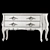 Italian Designer Ivory Nightstand 3D model small image 4