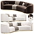 Elegant Pierre Sectional Sofa, Designer 3D model small image 1