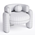 Modern Velvet Armchair by Royal Stranger 3D model small image 4