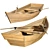 Handcrafted Wooden Model Boat 3D model small image 1