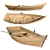 Handcrafted Wooden Model Boat 3D model small image 2