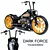 Sleek Dark Force Bike Kit 3D model small image 1