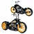 Sleek Dark Force Bike Kit 3D model small image 8