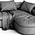 Modular Sofa System by Malouin 3D model small image 4