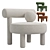 Sleek Gropius Armchair Design 3D model small image 1