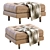 IKEA MORABO Leather Ottoman 3D	Model 3D model small image 1