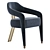 Modern White Boucle Dining Chair 3D model small image 2