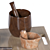 Stone Mortar & Pestle Set 3D model small image 5