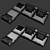 Elegant Flexform Wing Sofa 3D model small image 5